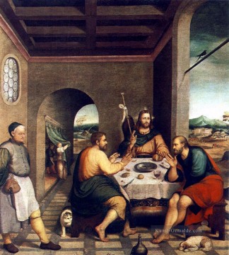 Abendessen bei Emmaus Jacopo Bassano Ölgemälde